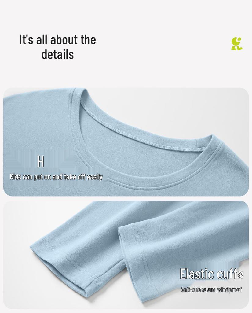 Youth Cotton Wool Base Layer Set - Warm Innerwear for Kids