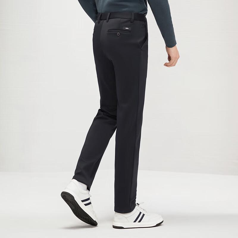 Septwolves Men's Silk Blend Slim Straight Business Casual Pants