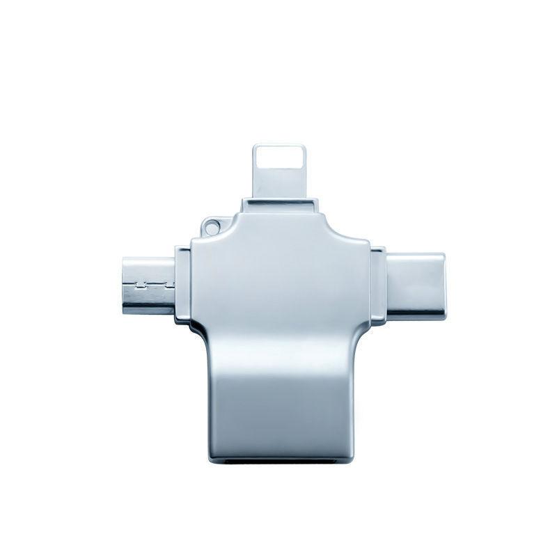 

Картридер 4 в 1 для карт памяти Micro SD для iPhone iPad Android Mac PC Камера Type C Lightning USB C Android Ридер Портативный ридер