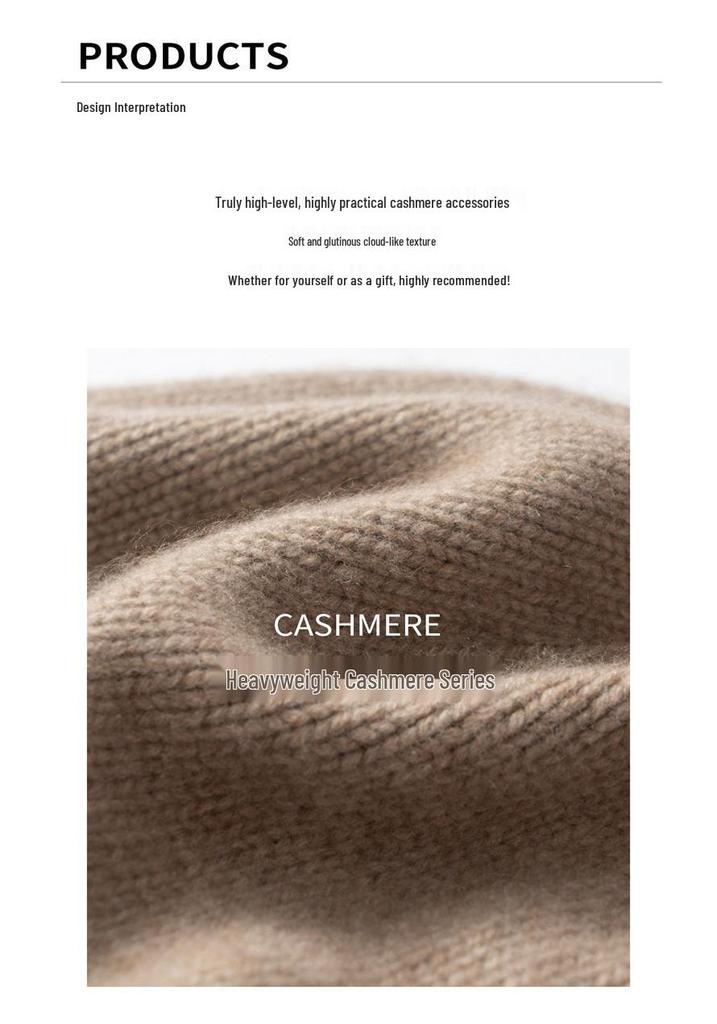 Unisex Cashmere Slouchy Beanie: Double-Sided Knit Hat for Autumn/Winter Warmth