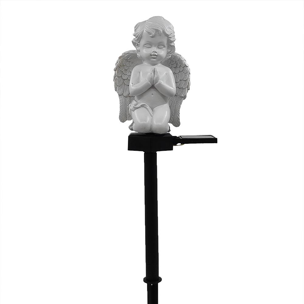 Креативный ландшафтный светильник «Ангел», солнечный газонный светильник, наружный водонепроницаемый светодиодный декоративный светильник для двора, садовая скульптура «Молящийся ангел»