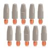 AD23-10PCS 24KD Welding Contact Tips Coating Protect M6 Gas Nozzle Tip 0.8Mm MIG Welding Torche Welding