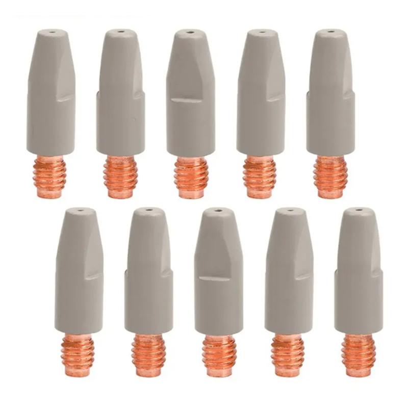 AD23-10PCS 24KD Welding Contact Tips Coating Protect M6 Gas Nozzle Tip 0.8Mm MIG Welding Torche Welding