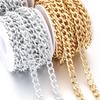 5Yards/Roll Aluminum Chains Metal O-shaped Twist Link Chains For Jewelry Making DIY Necklace Bracelet Clothing Bag Accessories