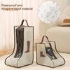 1/2 Stück Schuhaufbewahrungstaschen mit Griff und Reißverschluss, transparentes visuelles Design, wasserdicht, staubdicht, für Reisen, lange Stiefel-Schuhtaschen