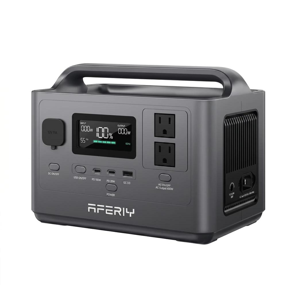 Aferiy P040 400W 256Wh Portable Power Station - Lifepo₄ External Battery, 10Ms Ups, Fast Charging, Compact & Lightweight for Camping