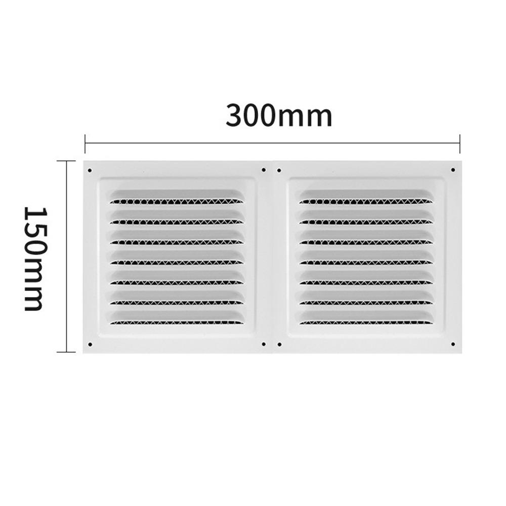 Stainless Steel Metal Vent Cover Built-in Insect Screen Square Louver Air Vents Grille White Black HVAC Vents