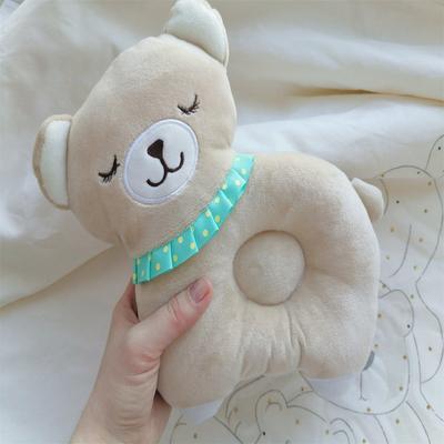 Baby Anti-eccentric Head Pillows Cartoon Cotton Animal Bear Dog Breathable Bite Washable Toddler Sleeping Pillow