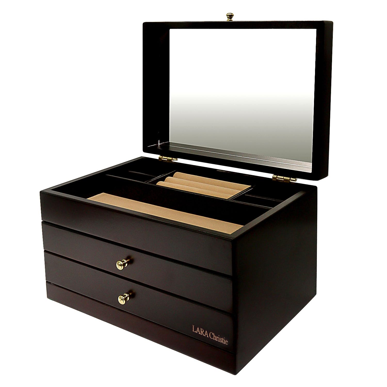 

Jewelry Wooden Accessory Jewelry 3 Large [Lala Christie] Box, Box, Box, Storage, Tiers, Capacity, LH108-0002