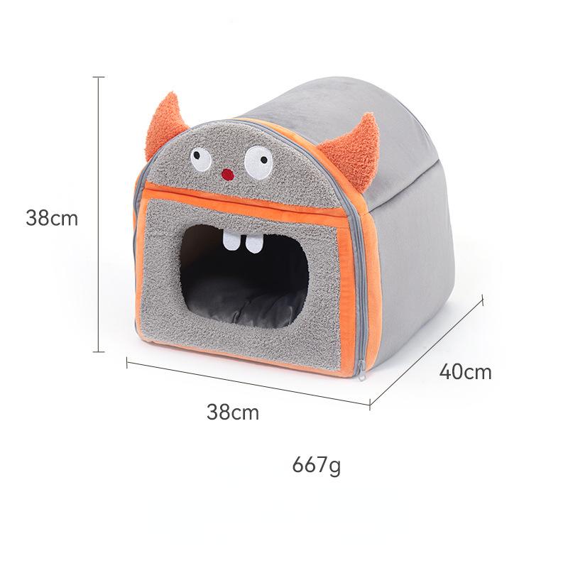 Cat Bed House Soft Plush Kennel Puppy Cushion Small Dogs Cats Nest Winter Warm Sleeping Pet Dog Bed Pet Mat Supplies