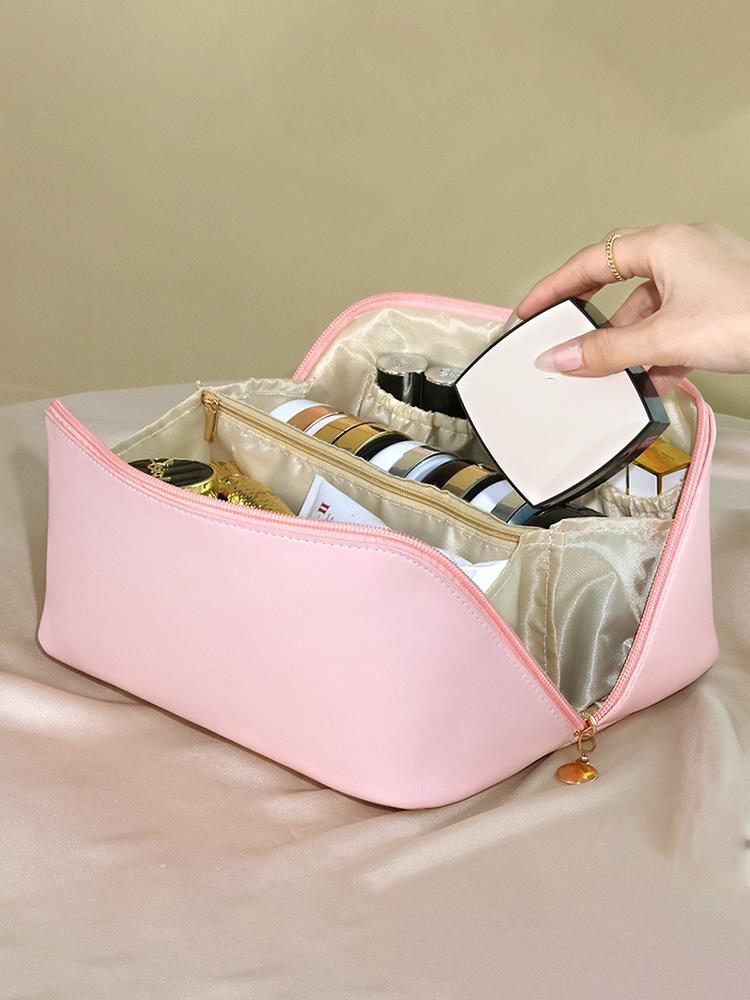 

Portable Travel Cosmetic Bag Makeup Remover Bag Waterproof Wash Bag рожевий