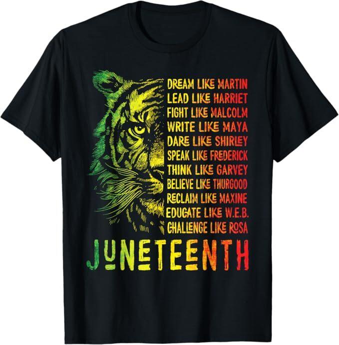 

Juneteenth Shirt Dream Like Leaders Black History Women Men T-Shirt S