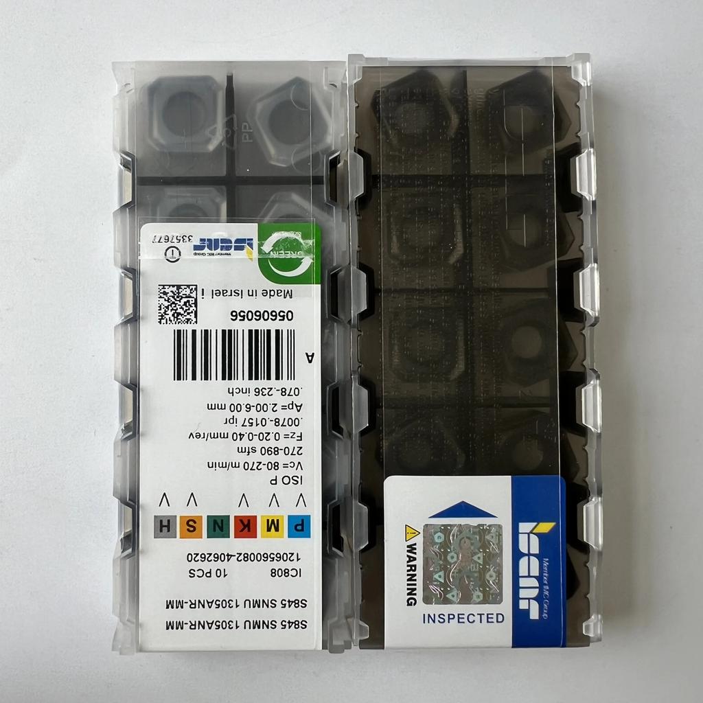 ISCAR / S845SNMU1305ANR-MM IC808 / Industrial indexable Carbide Inserts 10 Pcs
