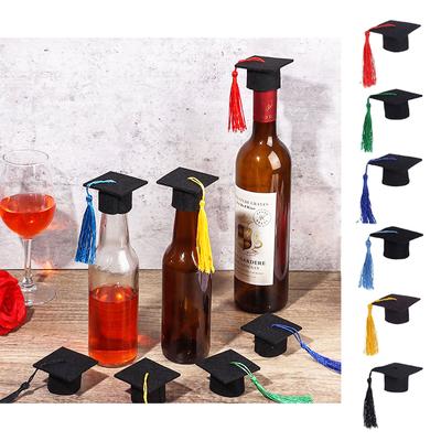 10PCS Bachelor Hat Doctoral Cap Costume Top Hat Mini Graduation Hat Mini Doctor Hat With Tassels