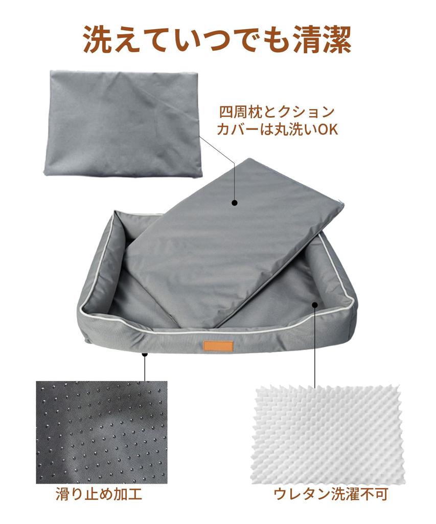 EMME Waterproof Dog All Easy to Pet Sofa for Dogs and Durable Oxford Suitable for Small and Medium Pet L Bed, Seasons, Washable, Clean, Cats, Fabric,