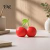 Stress Relieving Toys Double Cherry Relief Toy, Soft Fake Squeeze Tactile Flour Filling Sensory Fidget Toy for Hand Relaxation Portable