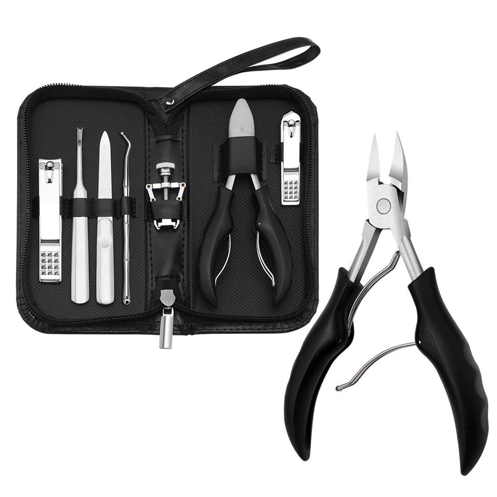 Stainless Steel Manicure & Pedicure Set with Nail Clippers File Dead Skin Pliers Nail Scissors-Durable Salon & Home Use