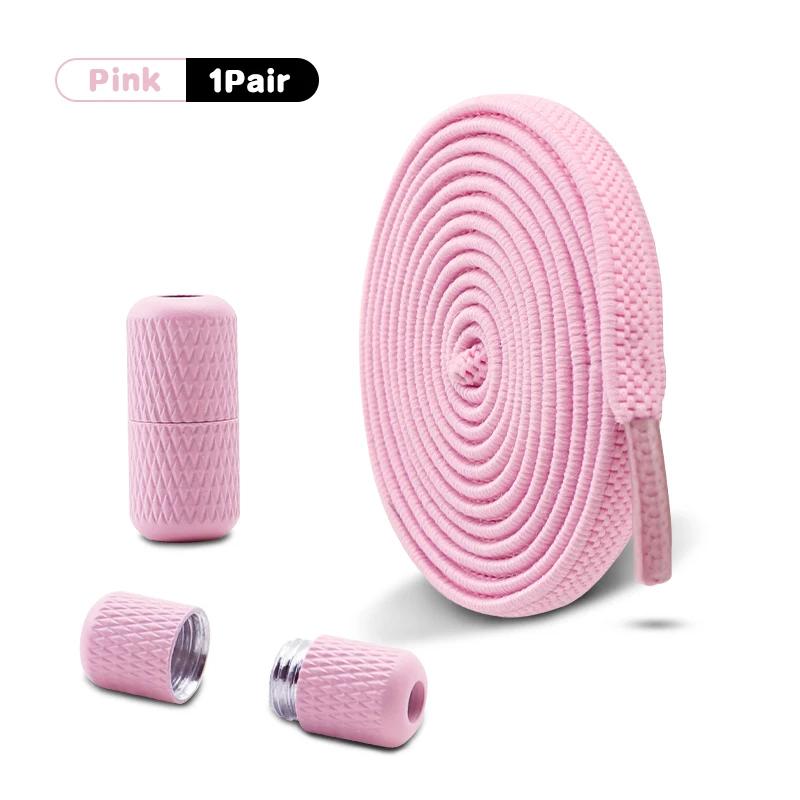 1 Pair Capsule Buckle Shoelaces Quick Release for Sneakers - Flat Elastic Shoe Laces for Kids & Adults No Ties Shoe Accessory
