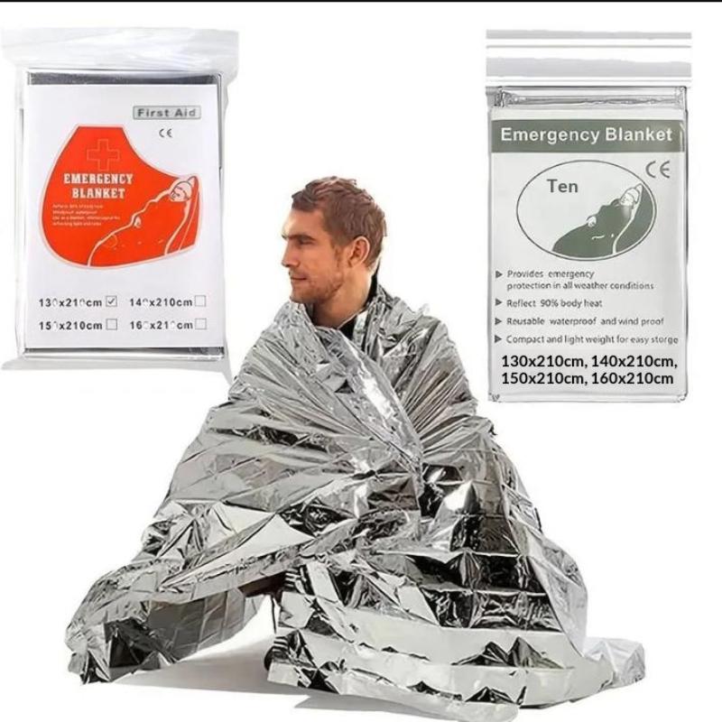 1/3/5Pcs Emergency Blanket Outdoor Survival First Aid Kit Windproof Insulation Lifesaving Pet Foil Thermal Military Rescue Blank