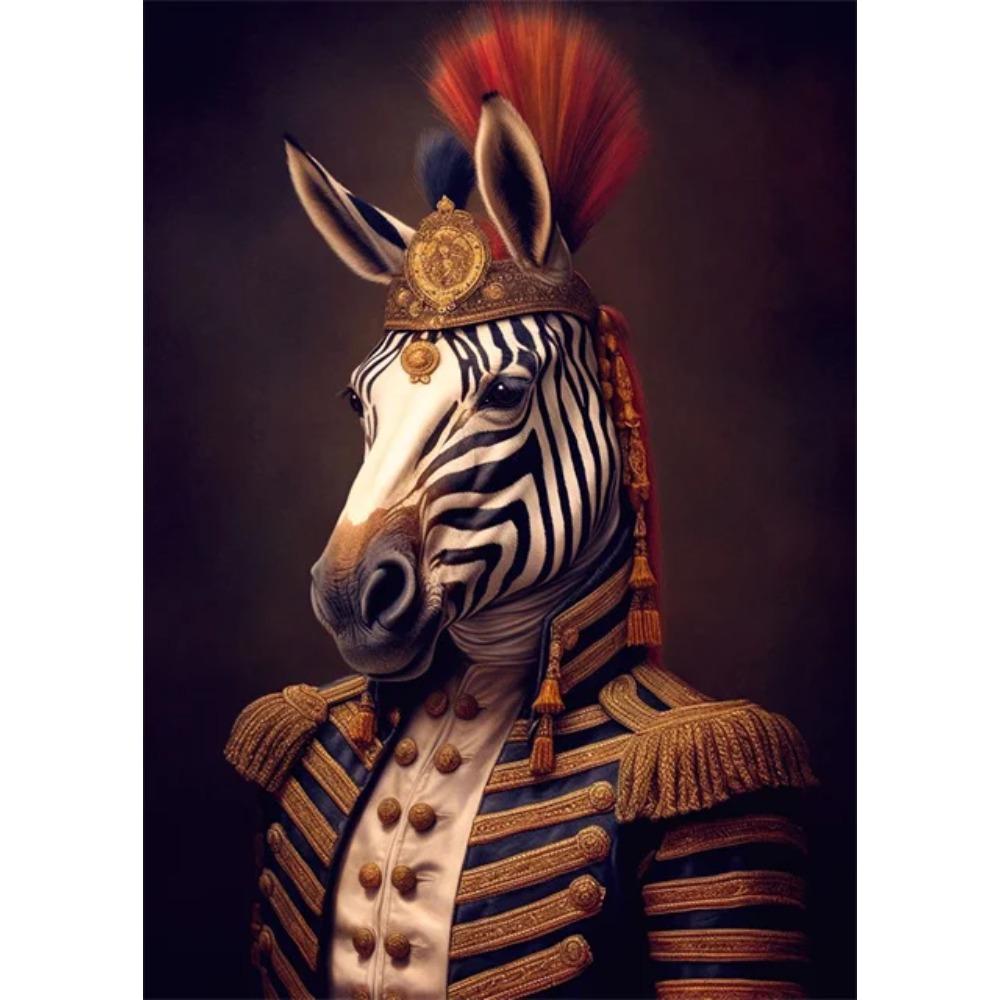 Noble Animals Deer Lion Portrait Vintage Art Posters Canvas Prints Art Paintings Cool Animal Wall Art Pictures Living Room Decor