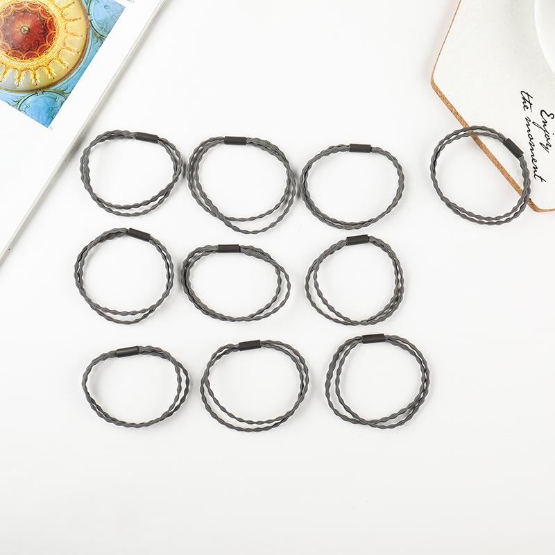 Koreanische bunte Haargummis: Einfaches Haargummi-Set für Pferdeschwanz