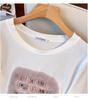 Women's Plus Size Slimming Loose Mid-Length Round Neck T-Shirt (Short Sleeves) 
