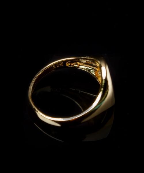 Bonbeau Kitsch Smile Face Point Bold Signet Ring (Type A)