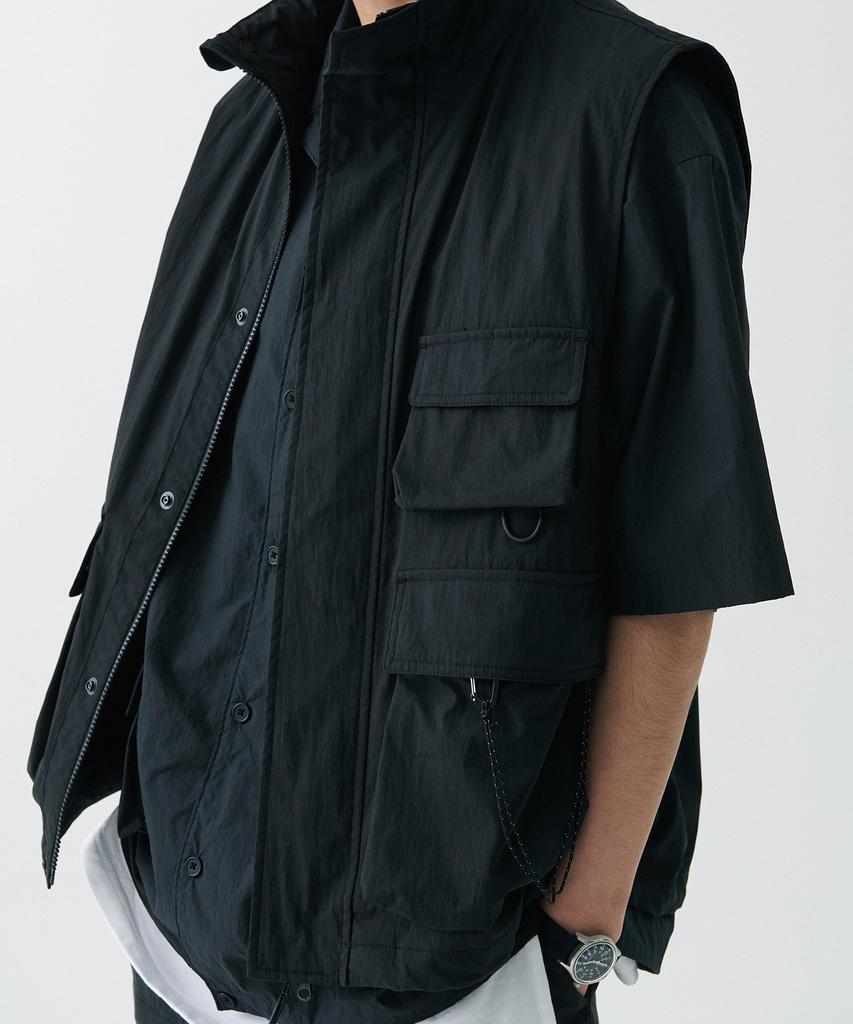 Musinsa Standard [City Leisure] Cn Multi-Pocket Vest [Black]