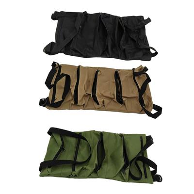 Tool Roll Up Bag Handbag with 5 Zipper Pockets Waterproof for Home Use