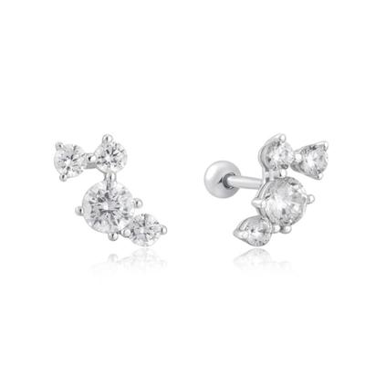 ANIA HAIE Pave Climber Barbell 295 Silver Piercing E058-01H