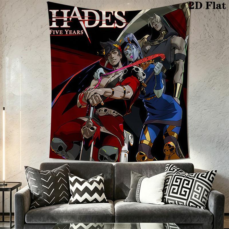 Hades poster Wall Hanging Printed Fabric Blanket Decorative Tapestries for Bedroom Living Room Home Decor