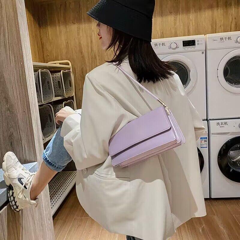 French Texture Popular Armpit Bag Milk Tea Color French Stick Single Shoulder Small Bag Women's Bag Fashion