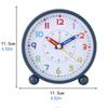 Children Learning Colorful Analog Quiet Alarm Clock With Big Number And Simple Control Nightlight For Home Bedsides Use