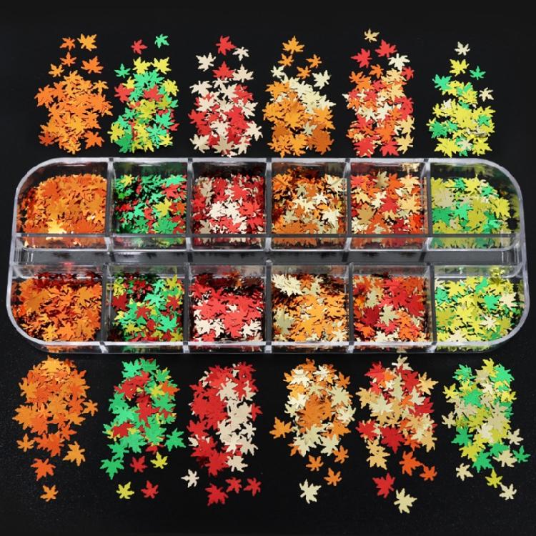 Sequins Fall Leaves Holographic Flakes Manicure Body Sequins Foil Ornaments