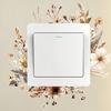 4 Pcs Plants Flower Switch Stickers Leaves Floral Light Switch Decal Removable Socket