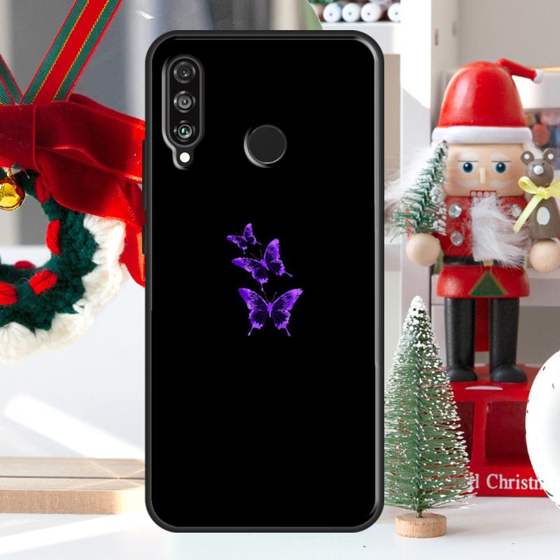 Purple Colour Neon Light For Honor 50 Pro X7 X8 X9 Case For Huawei P20 P30 P50 P40 Lite P Smart Z 2019 Nova 9 5T