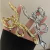 New Women Elegant Geometric Bow Hair Claws Vintage Simple Hair Grab Clip Large Metal Hairpins Barrettes Fashion Hair Accessories