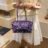 Fashion Shiny Sequin Tote Bag Sequined Fashion Glitter Shoulder Bag Underarm Bag Large Blingbling Handbag Outdoor