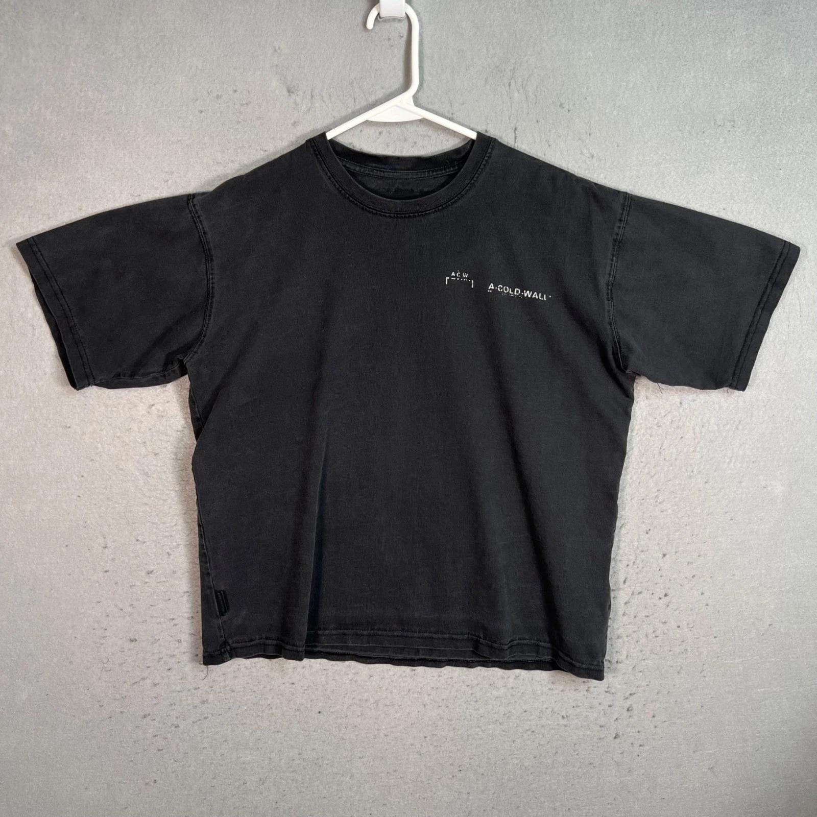 

A-Cold-Wall Mens Black T-Shirt Size Medium Cropped 100% Cotton M