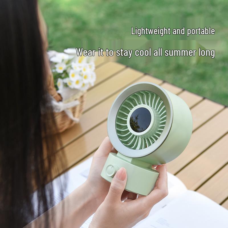 USB Rechargeable Desktop Fan: Mini Portable with 100-Speed, Strong Wind & Low Noise