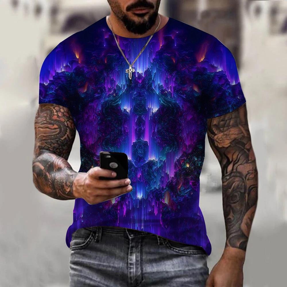 

Летняя креативная повседневная футболка с 3D-принтом ножа и короткими рукавами, с круглым вырезом, из полиэстера, большого размера, модная мужская футболка с мягким верхом, спортивная одежда 6XL