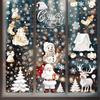 Christmas Window Stickers: Snowflake & Santa Claus Designs for Glass Doors and Windows