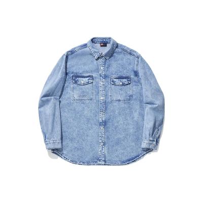 Сорочка чоловіча Li Ning Plain Loose Wash Denim з довгим рукавом Світло-блакитна ASHU037-1