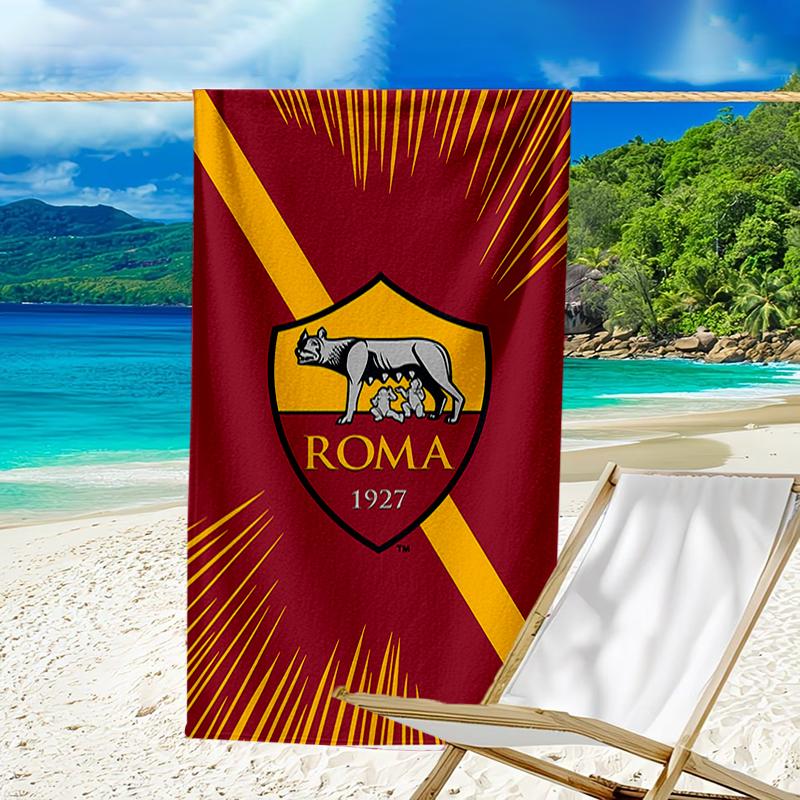 Beach Towel with Rome logo Pattern - soft,absorbent,machine washable Lightweight&Modern,swimming,Travel Essentials