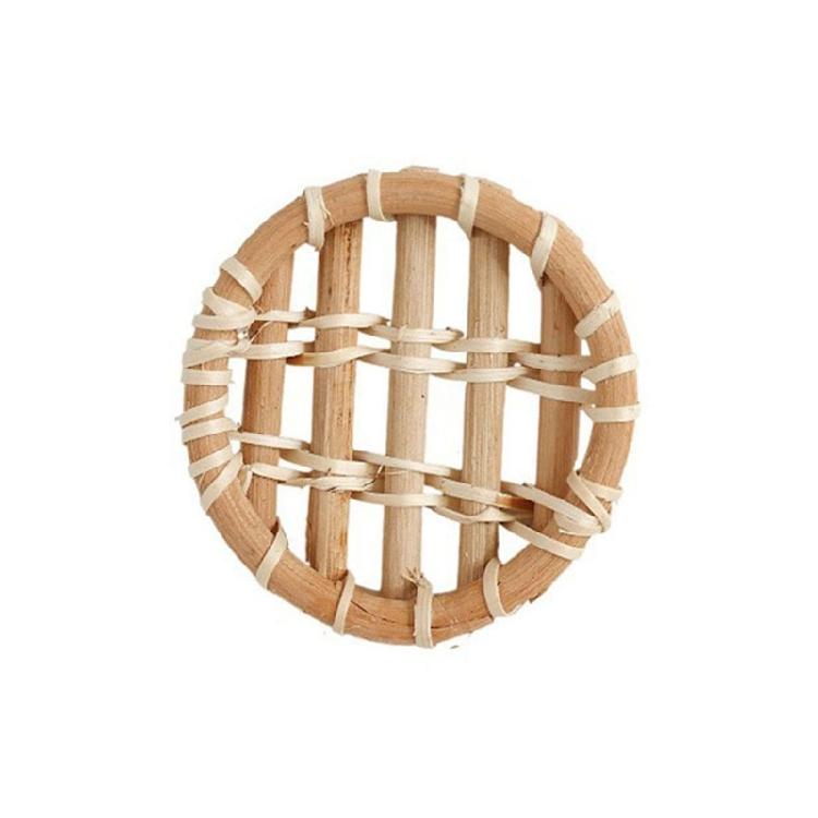 

Hand Woven Rattan Tea Coaster for Home Or Cafes Decoration Handcrafted Kitchen Dining Essential Accessories 8