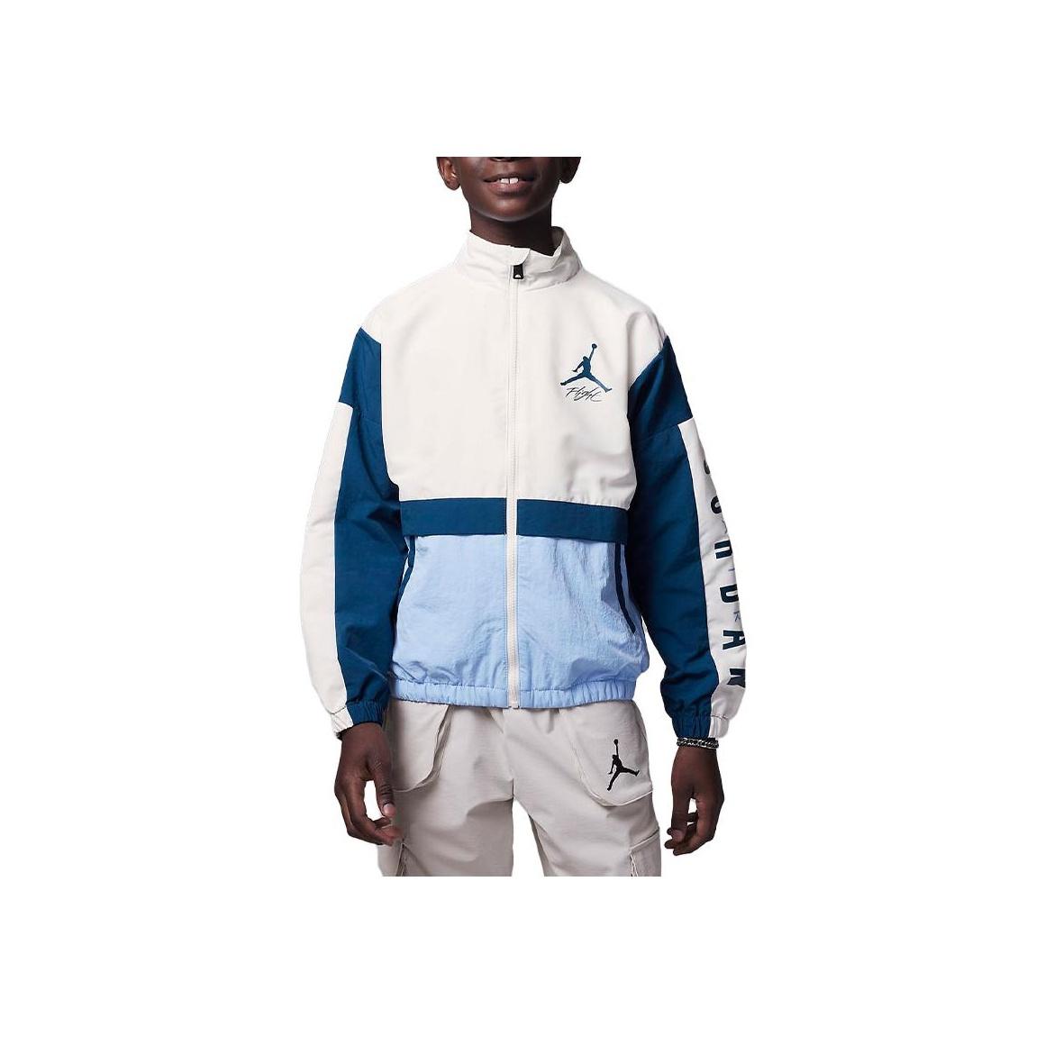 

Jordan Flight Court Color Block Logo Print Woven Jacket Детские куртки Light-Sapphire-Blue FV3151-425 S