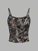 Cross-Border French Print Women's Summer Vest - Sweet Retro Strappy Bandeau Top