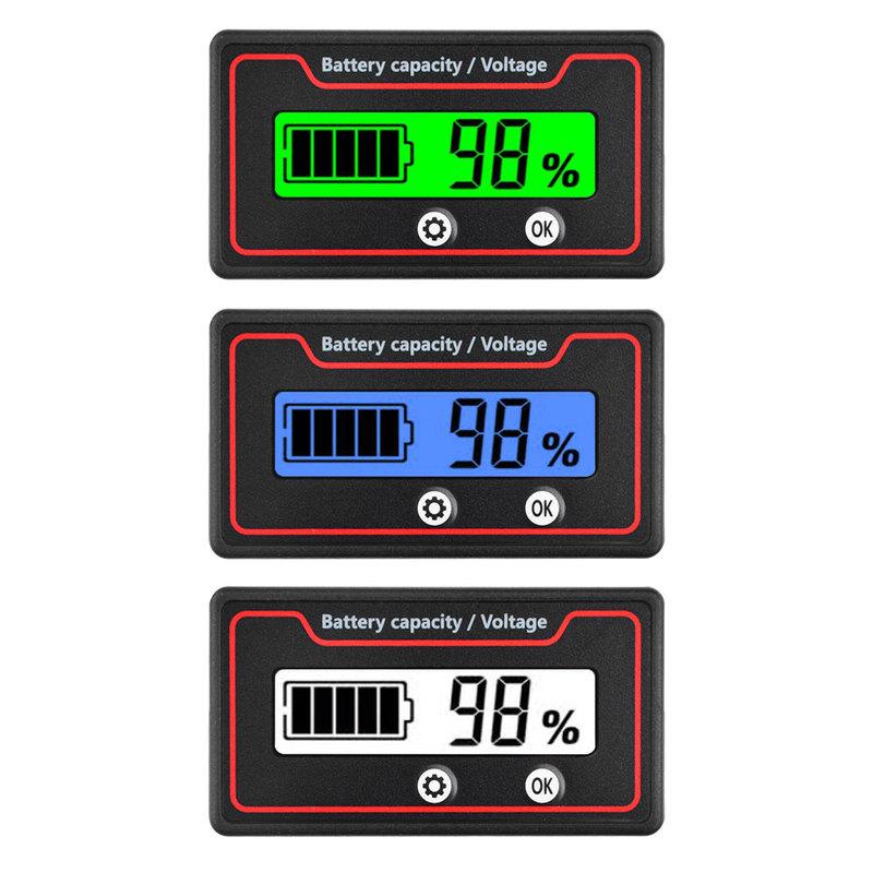 Autobatterie Ladezustandsanzeige 12V 24V 36V 48V 60V 72V Lithiumbatterie Kapazitätsmesser Tester Anzeige LED Tester Voltmeter