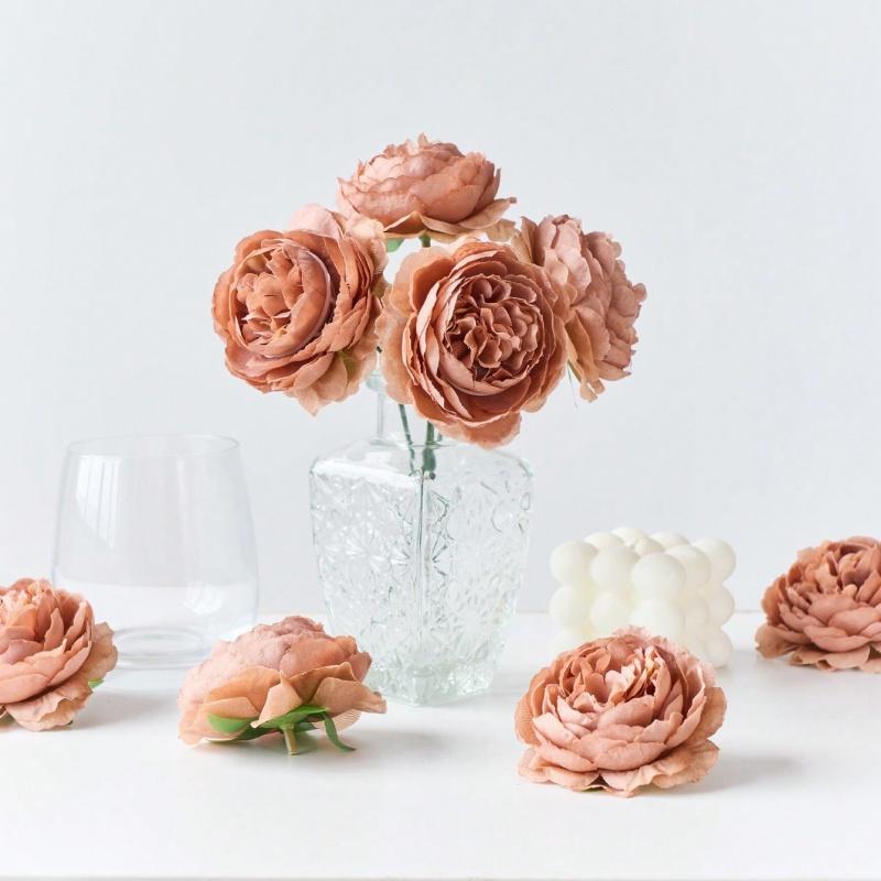 5/10 Stück Pfingstrose Künstliche Blumenstrauß 20CM Kunstblumen für Heimzimmerdeko Garten Hochzeitsdekoration DIY Vase Pflanzenornament