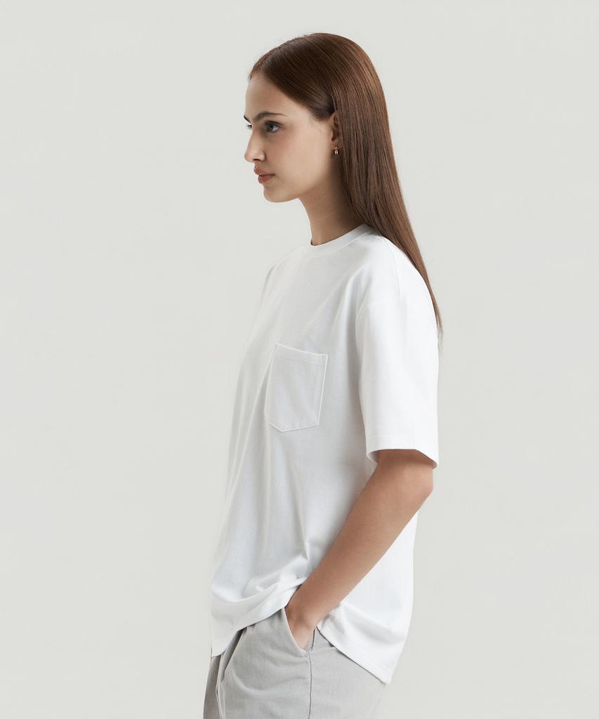 Delma W Classic Pocket Signature Cotton Short Sleeve - White